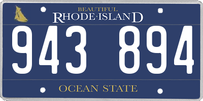 RI license plate 943894