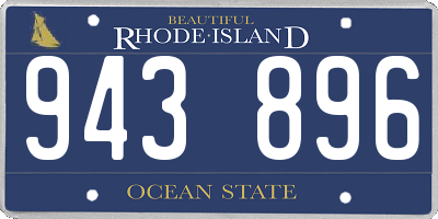 RI license plate 943896