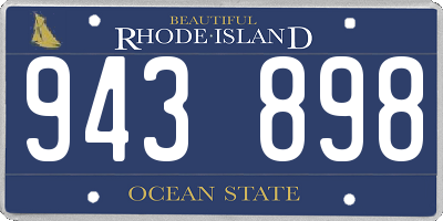 RI license plate 943898