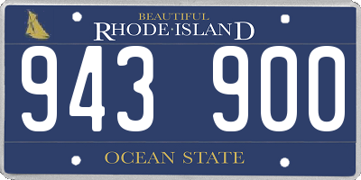 RI license plate 943900
