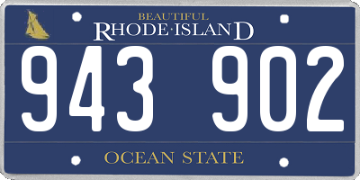 RI license plate 943902