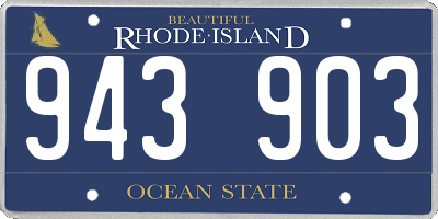 RI license plate 943903