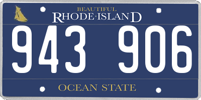 RI license plate 943906