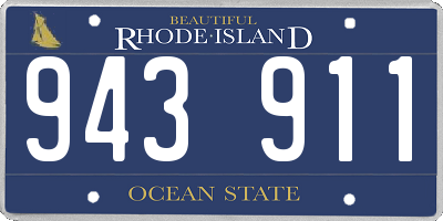 RI license plate 943911