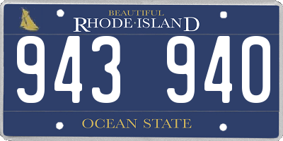 RI license plate 943940