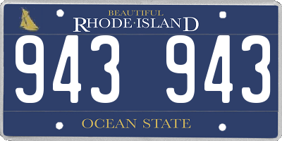 RI license plate 943943