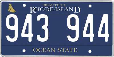 RI license plate 943944
