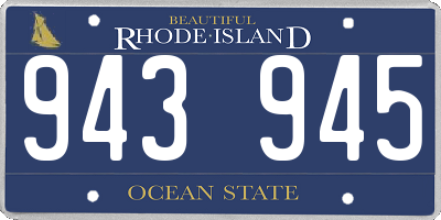RI license plate 943945