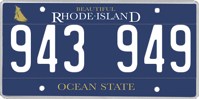 RI license plate 943949