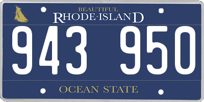 RI license plate 943950