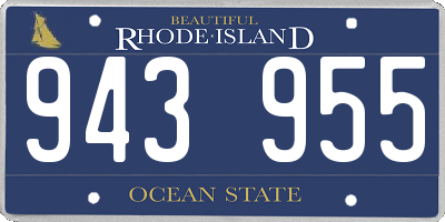 RI license plate 943955