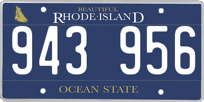 RI license plate 943956