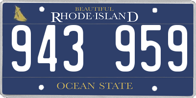 RI license plate 943959