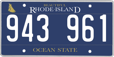 RI license plate 943961