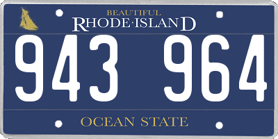 RI license plate 943964