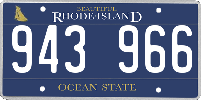 RI license plate 943966