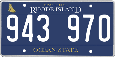 RI license plate 943970