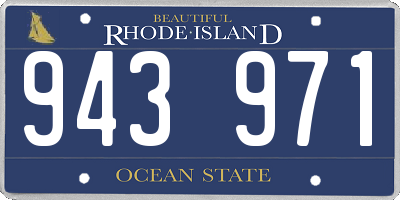 RI license plate 943971