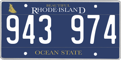 RI license plate 943974