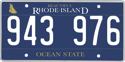RI license plate 943976