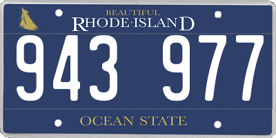 RI license plate 943977