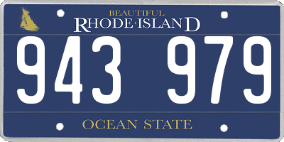 RI license plate 943979