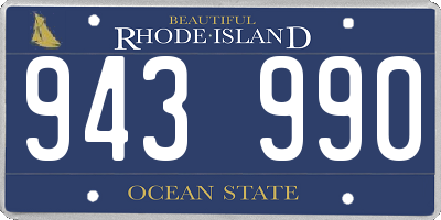 RI license plate 943990