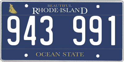 RI license plate 943991