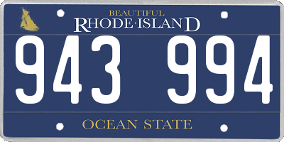 RI license plate 943994