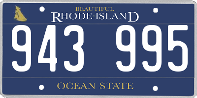RI license plate 943995