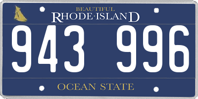 RI license plate 943996