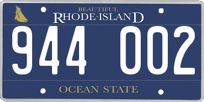 RI license plate 944002
