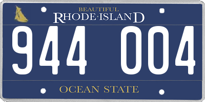 RI license plate 944004