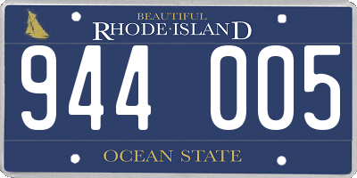 RI license plate 944005