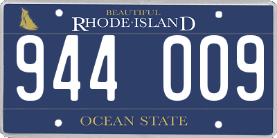 RI license plate 944009