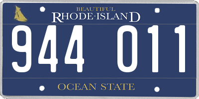 RI license plate 944011