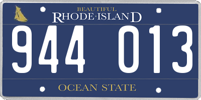RI license plate 944013