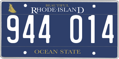 RI license plate 944014