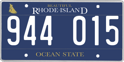 RI license plate 944015