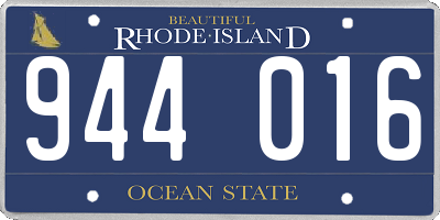 RI license plate 944016