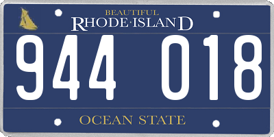 RI license plate 944018