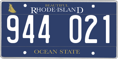 RI license plate 944021