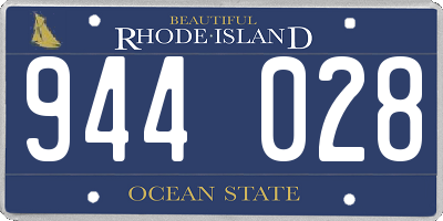 RI license plate 944028