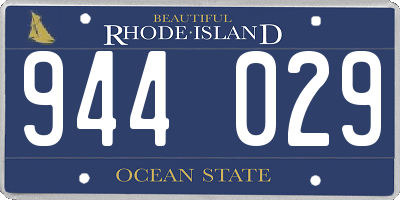 RI license plate 944029