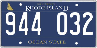 RI license plate 944032