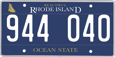 RI license plate 944040