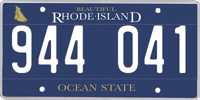 RI license plate 944041