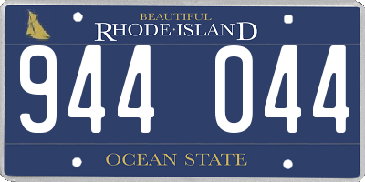 RI license plate 944044