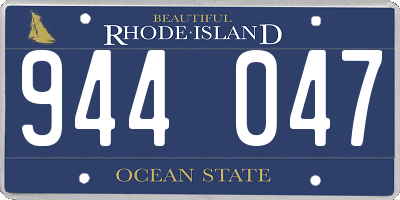 RI license plate 944047