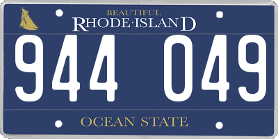 RI license plate 944049